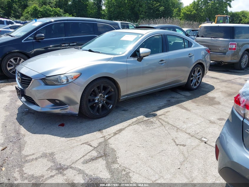 2015 Mazda 6, Rear, IAAI, VIN JM1GJ1W55F1221066 — photo 2