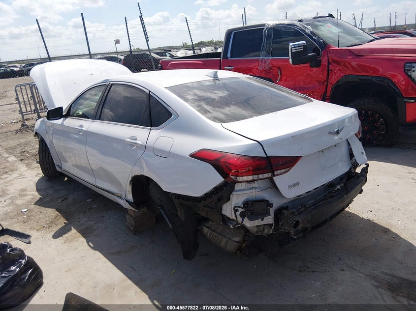 Vin: kmtfn4je9ku326888, lot: 46076175, genesis g80 3.8 20193