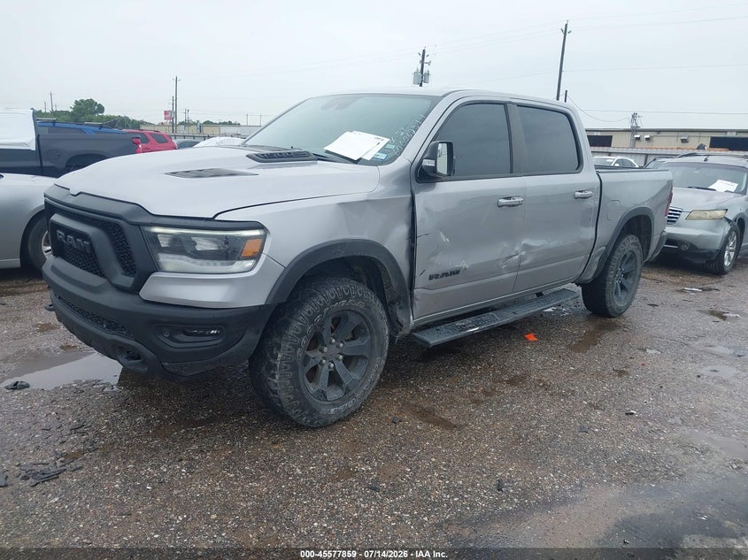 Vin: 1c6srflt2mn719967, lot: 46076212, ram 1500 rebel  4x4 5'7 box 20212