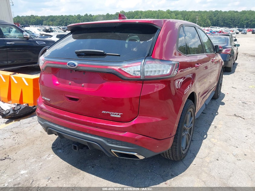 Vin: 2fmtk3ap8fbb64295, lot: 46076664, ford edge sport 20154