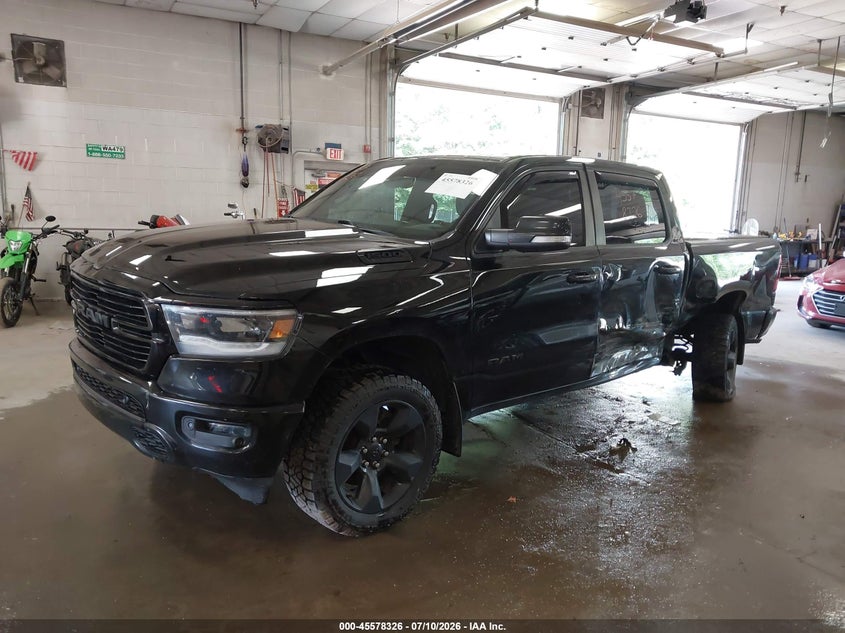 2019 RAM 1500, Левый бок, IAAI, VIN 1C6SRFFT7KN850434 — фото 2