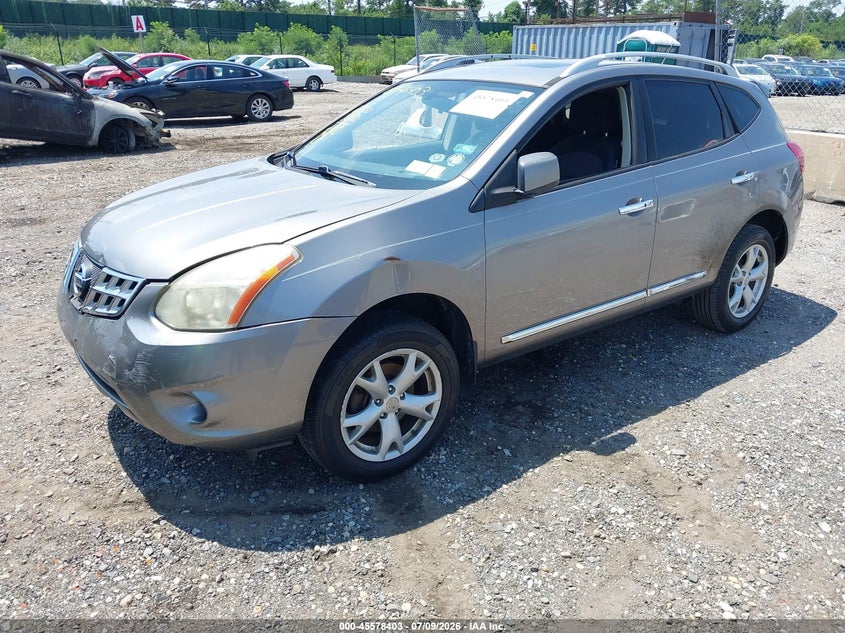 2011 Nissan Rogue, Front & Rear, IAAI, VIN JN8AS5MV8BW686133 — photo 2