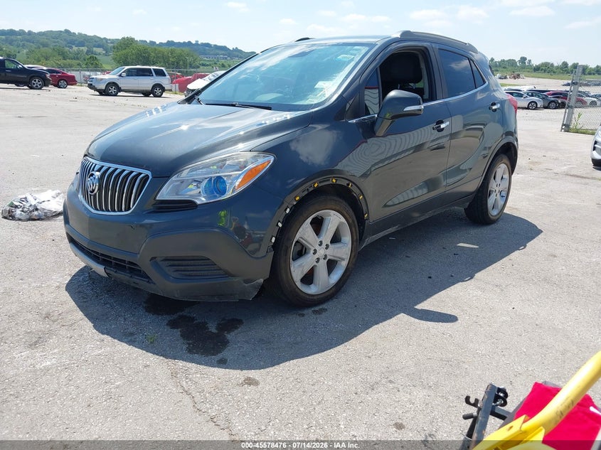 Vin: kl4cjasbxgb684580, lot: 46076829, buick encore 20162