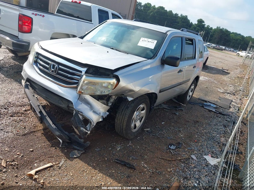 2013 Honda Pilot, Front End, IAAI, VIN 5FNYF3H29DB042196 — photo 2