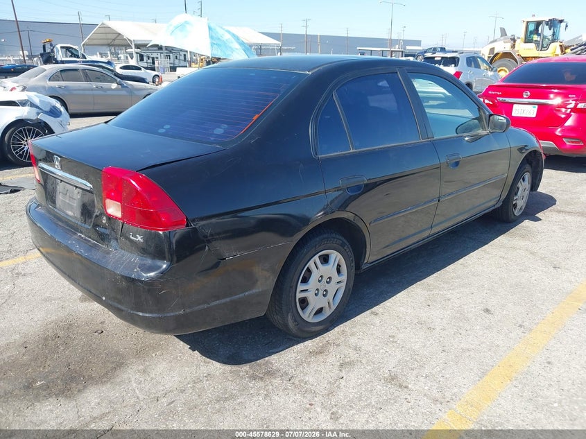2001 HONDA CIVIC VIN 2HGES16591H612785 nuotrauka 4