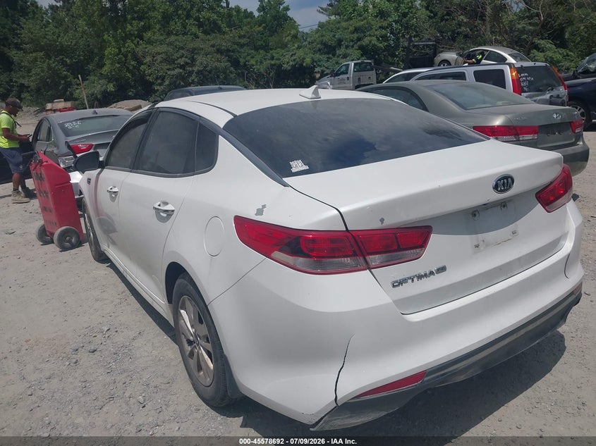 Vin: 5xxgt4l31gg033780, lot: 46077045, kia optima lx 20163