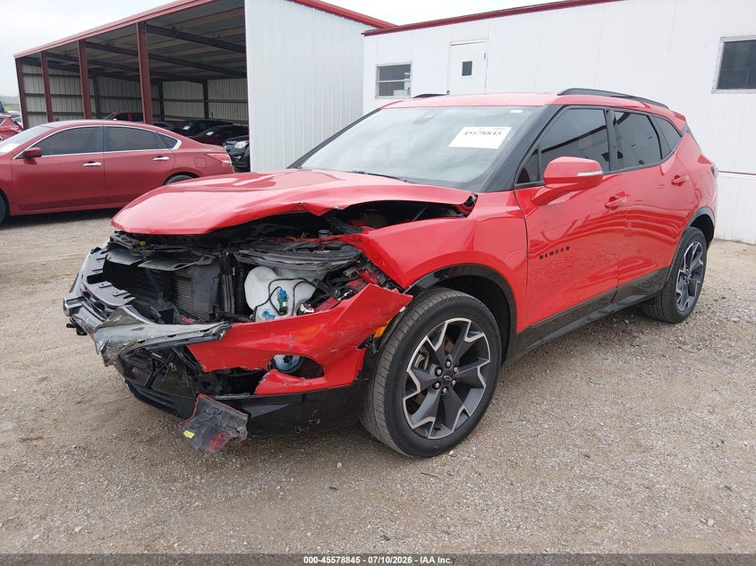 2019 Chevrolet Blazer, Удар спереду, IAAI, VIN 3GNKBJRSXKS689979 — фото 2