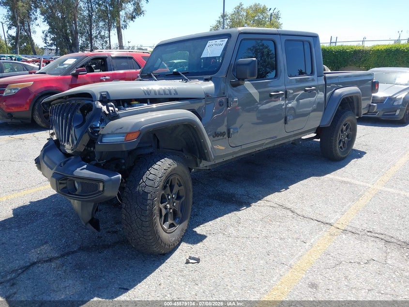 Vin: 1c6hjtag1pl507793, lot: 46077457, jeep gladiator willys 4x4 20232