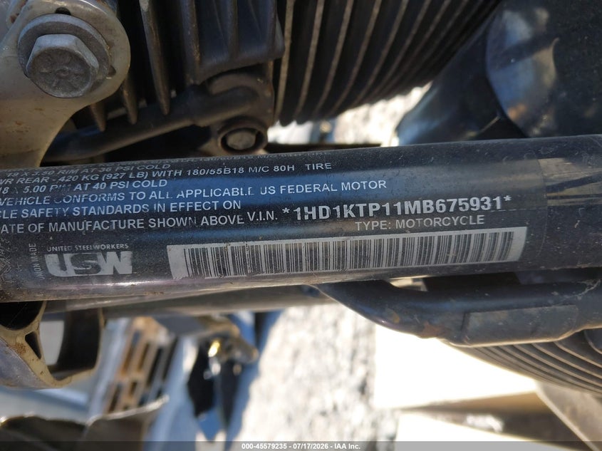 2021 Harley-Davidson Fltrxs VIN: 1HD1KTP11MB675931 Lot: 45579235