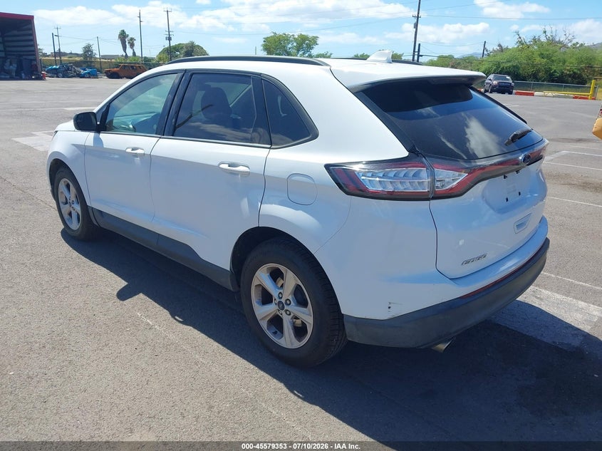 Vin: 2fmpk3g92gbb11605, lot: 46077706, ford edge se 20163