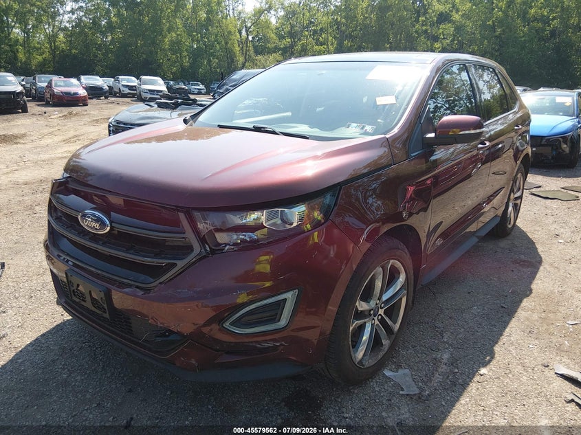 Vin: 2fmtk4ap9fbb07609, lot: 46077915, ford edge sport 20152