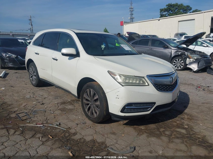 2016 Acura Mdx Technology Acurawatch Plus Packages/Technology Package, Перёд, IAAI, VIN 5FRYD4H47GB014560