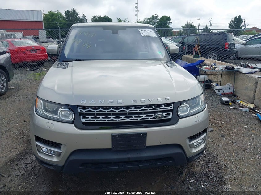 2016 Land Rover Range Rover Sport 3.0L V6 Supercharged Hse VIN: SALWR2VF2GA578574 Lot: 45579934