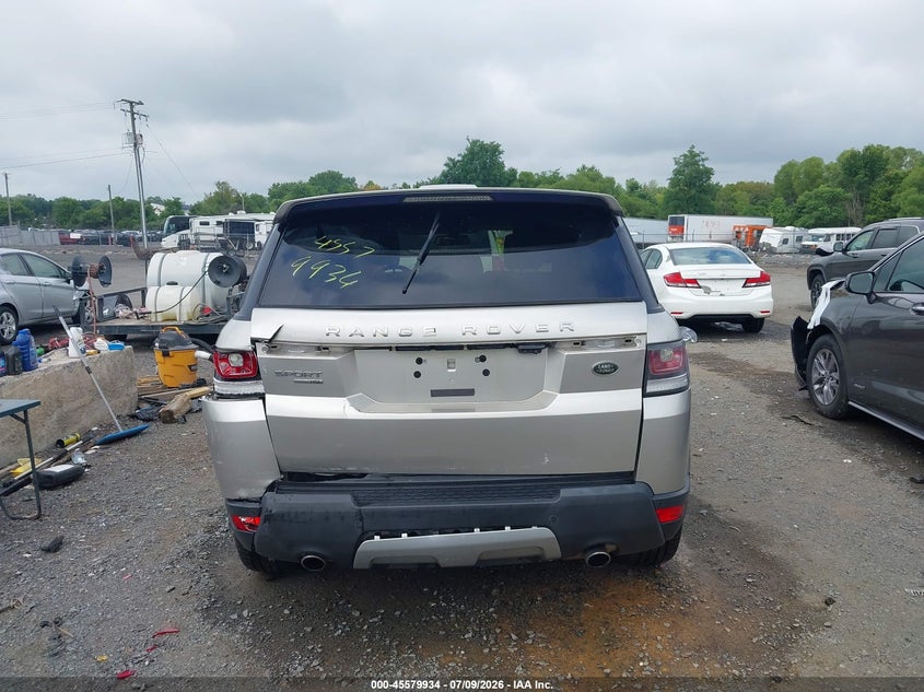 2016 Land Rover Range Rover Sport 3.0L V6 Supercharged Hse VIN: SALWR2VF2GA578574 Lot: 45579934