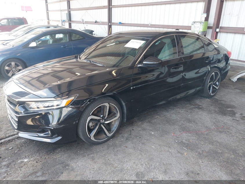 2021 Honda Accord Sport, Left Side, IAAI, VIN 1HGCV1F33MA086573 — photo 2