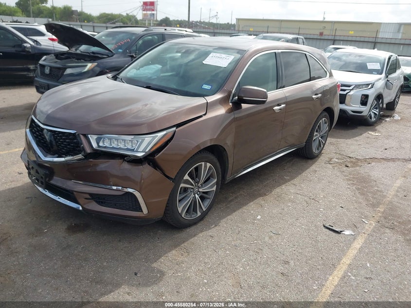 Vin: 5j8yd3h58kl001599, lot: 46078607, acura mdx tech pkg 20192