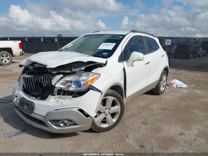 Vin: kl4cjcsb3gb687686, lot: 46078867, buick encore leather 20162