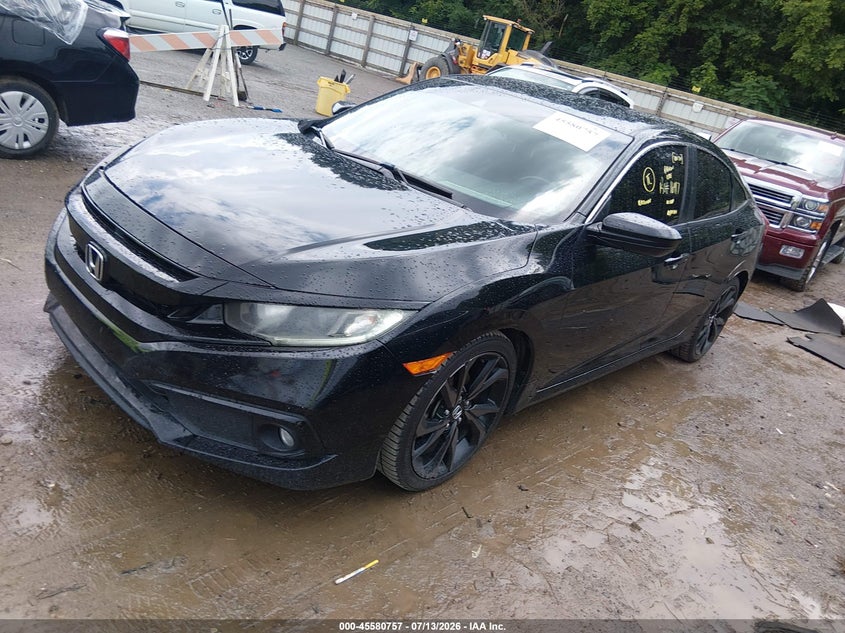 2020 Honda Civic, Ходовая, IAAI, VIN 19XFC2F83LE012360 — фото 2