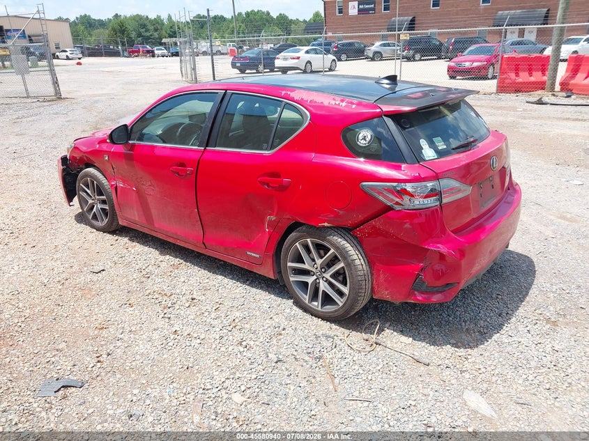 Vin: jthkd5bh2e2182646, lot: 46079293, lexus ct 200h 20143