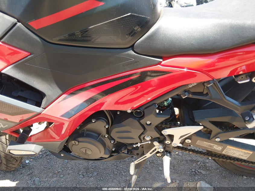 2025 Kawasaki Ex500 A/B VIN: ML5EXGJ16SDA55479 Lot: 45580943