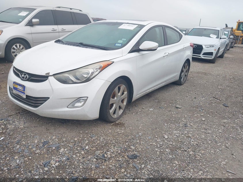 2012 Hyundai Elantra, Удар спереду, IAAI, VIN 5NPDH4AE6CH128035 — фото 2