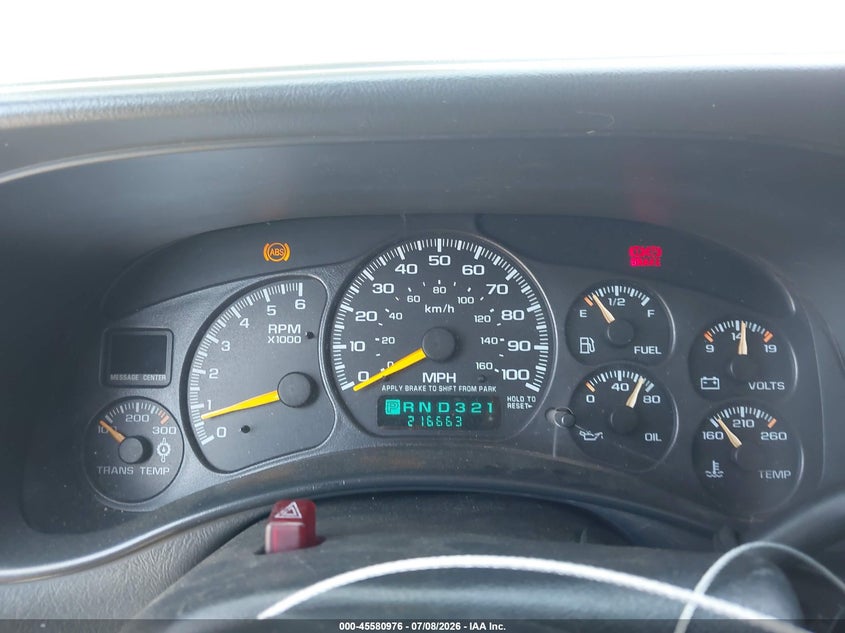 2002 Chevrolet Avalanche 2500 VIN: 3GNGK23G32G165074 Lot: 45580976