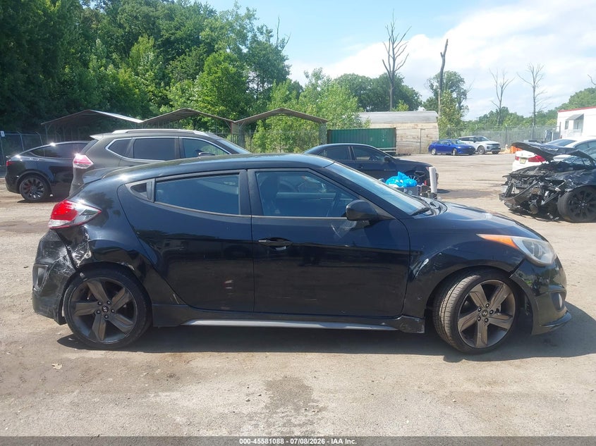 2014 Hyundai Veloster Turbo W/Black VIN: KMHTC6AE3EU199803 Lot: 45581088