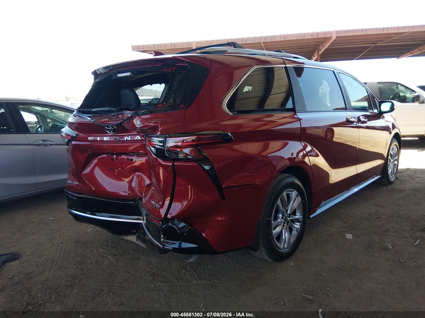 Vin: 5tdzskfc8ts270562, lot: 46079655, toyota sienna limited 20264