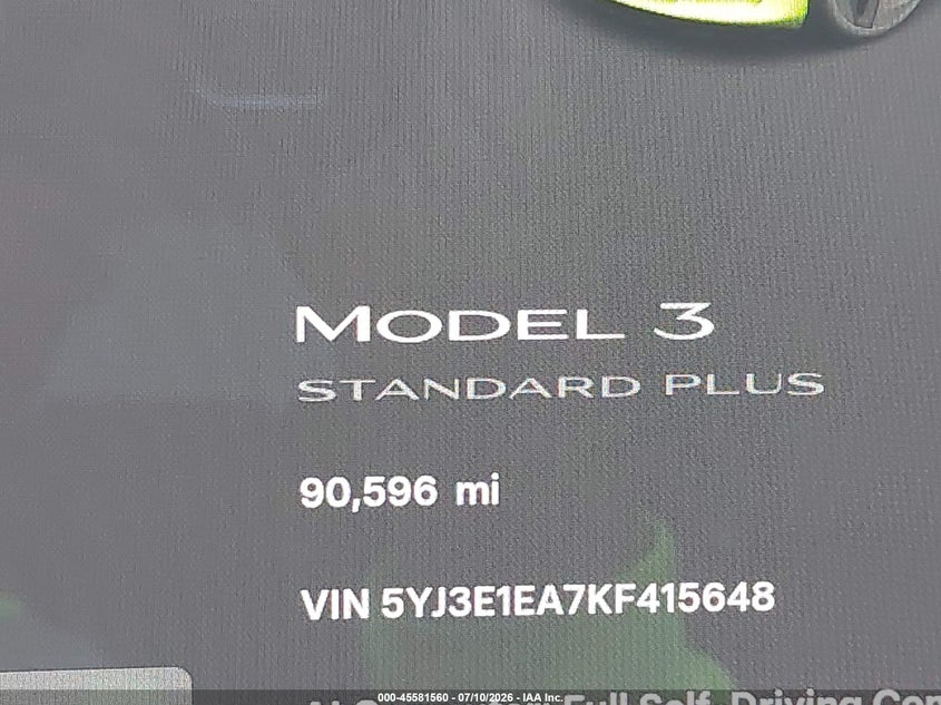 2019 TESLA MODEL 3 auction photo 7