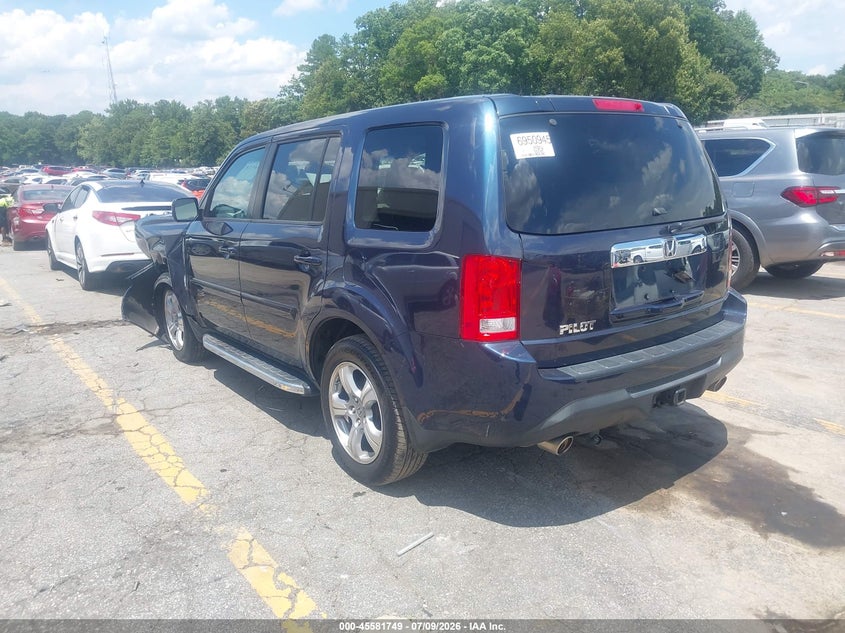 Vin: 5fnyf3h55cb027509, lot: 46080102, honda pilot ex-l 20123
