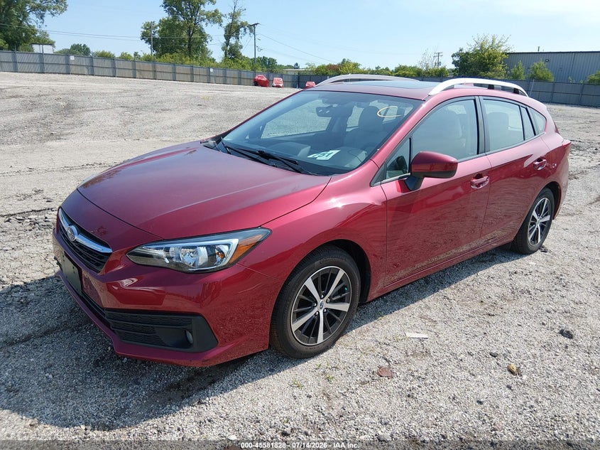 Vin: 4s3gtad65n3729109, lot: 46080181, subaru impreza premium 5-door 20222