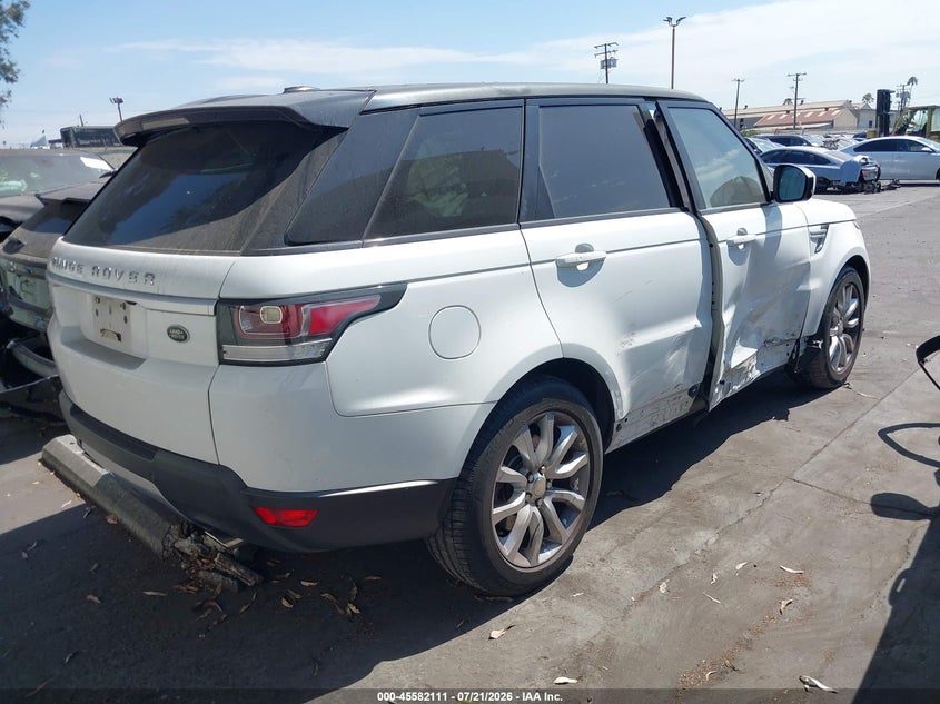 Vin: salwr2wf0ea600728, lot: 46080464, land rover range rover sport 3.0l v6 supercharged hse 20144