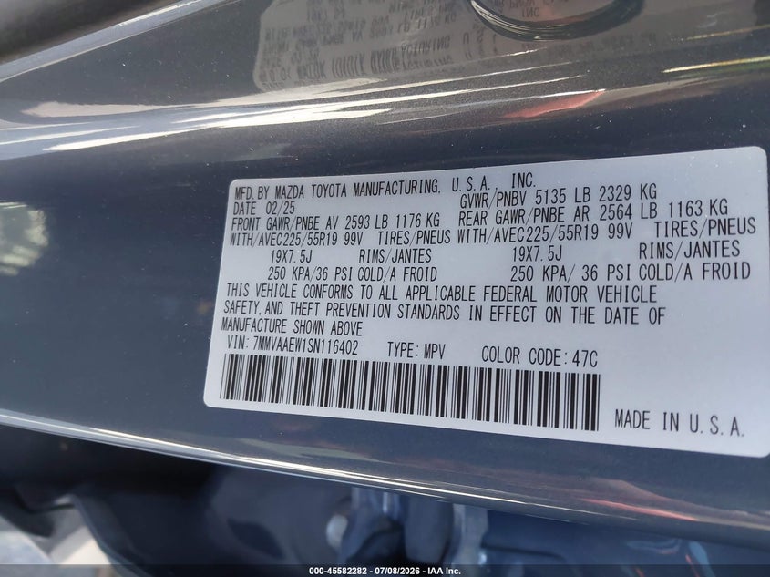 2025 Mazda Cx-50 Hybrid Premium Plus Package VIN: 7MMVAAEW1SN116402 Lot: 45582282