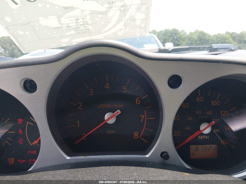 2003 Nissan 350Z Touring VIN: JN1AZ34E03T008901 Lot: 45582307