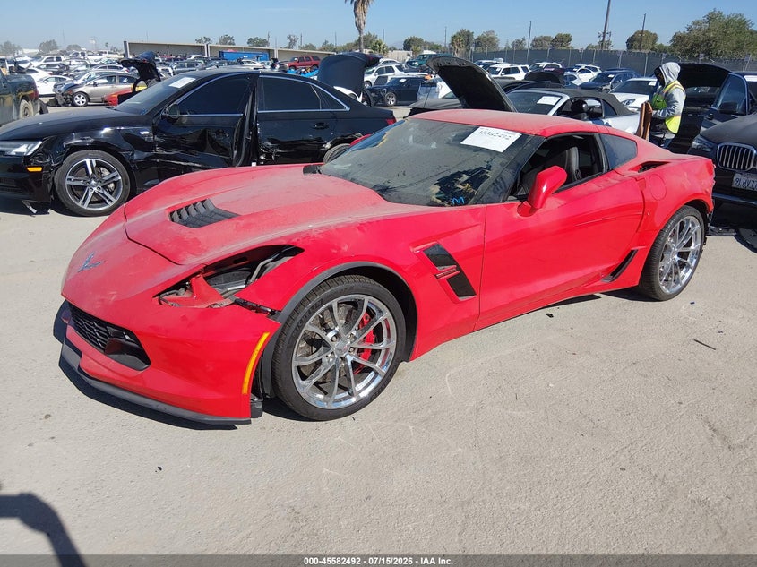 Vin: 1g1y12d78k5111204, lot: 46080845, chevrolet corvette grand sport 20192