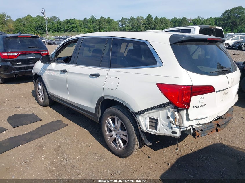 Vin: 5fnyf6h16gb038460, lot: 46080863, honda pilot lx 20163