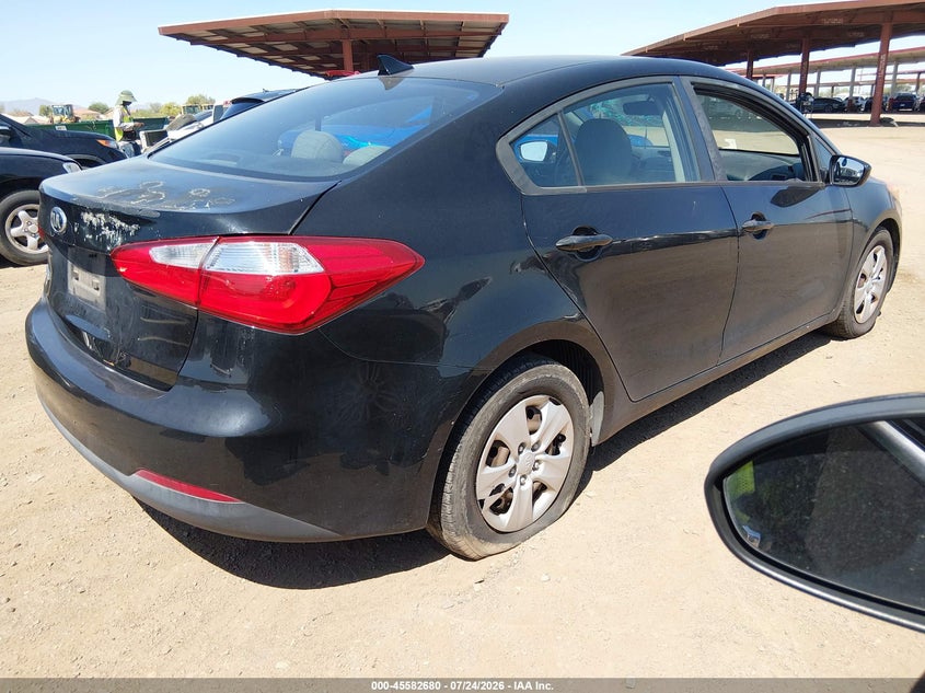 Vin: knafk4a66g5525783, lot: 46081032, kia forte lx 20164