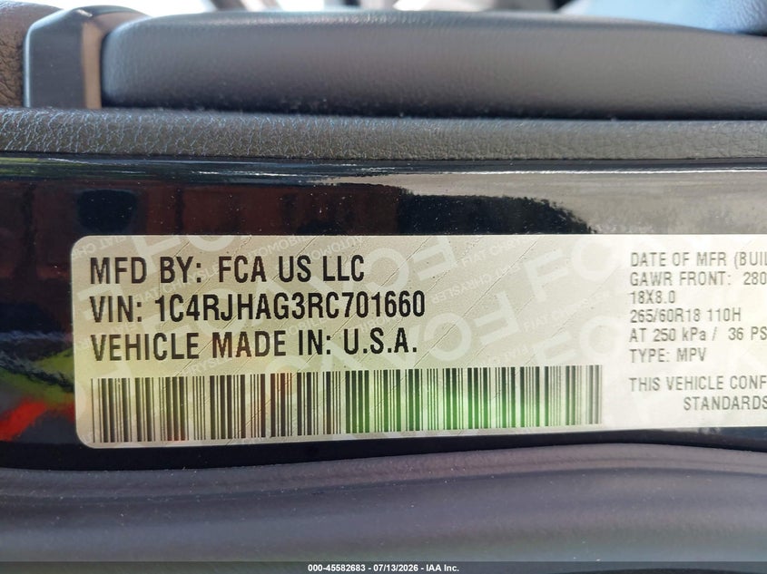 JEEP GRAND CHEROKEE 2024 VIN 1C4RJHAG3RC701660