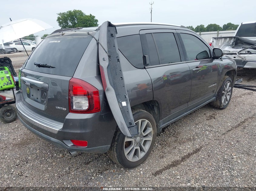 Vin: 1c4njccb5fd170714, lot: 46081040, jeep compass limited 20154