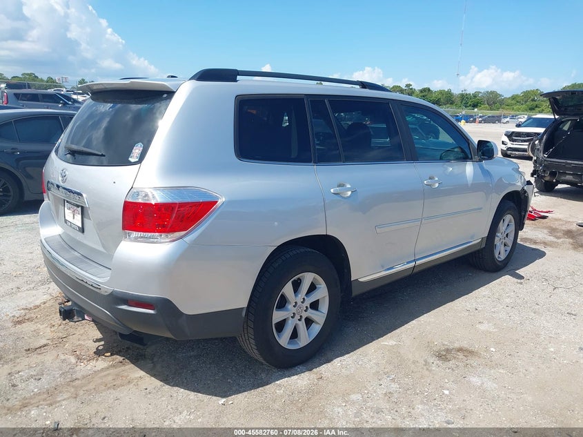 Vin: 5tdzk3eh5cs081418, lot: 46081113, toyota highlander base v6 20124