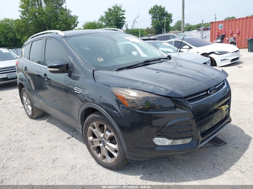 Vin: 1fmcu9j90eub70292, lot: 46081124, ford escape titanium 20141