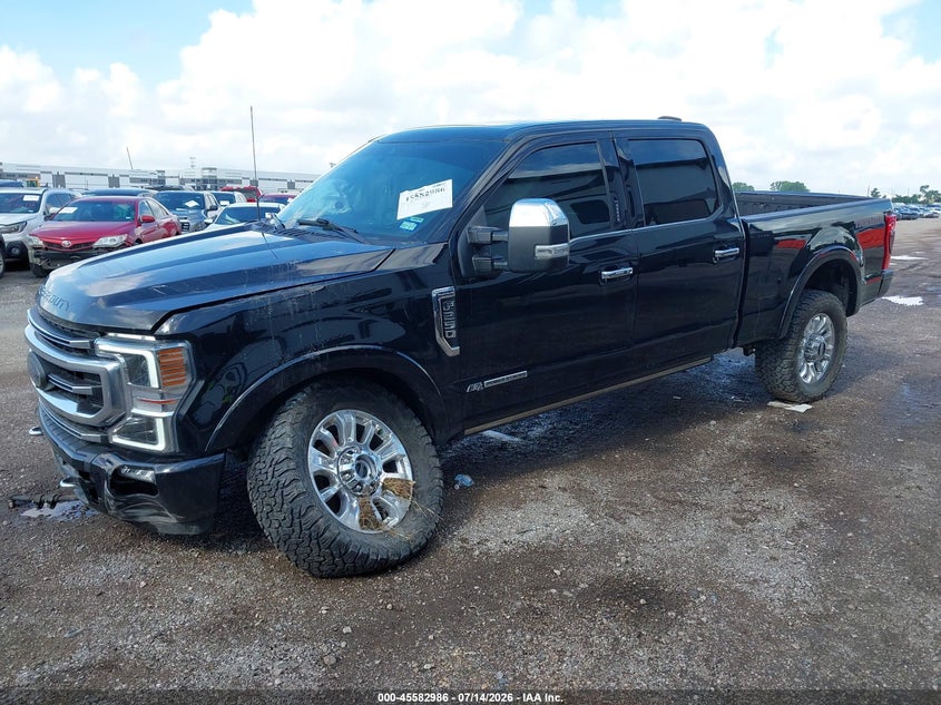 2022 Ford F-250 Platinum, Right Side, IAAI, VIN 1FT8W2BT5NEF39955 — photo 2