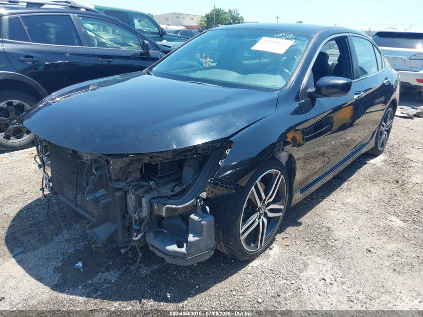 2016 Honda Accord Sport, Front End, IAAI, VIN 1HGCR2F58GA242025 — photo 2