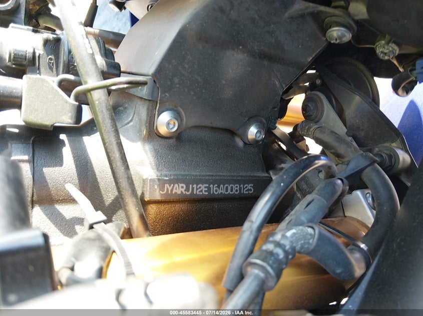 2006 Yamaha Yzfr6 L VIN: JYARJ12E16A008125 Lot: 45583445
