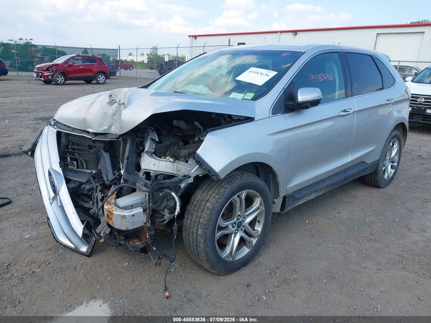 Vin: 2fmtk4k97fbb48403, lot: 46081989, ford edge titanium 20152