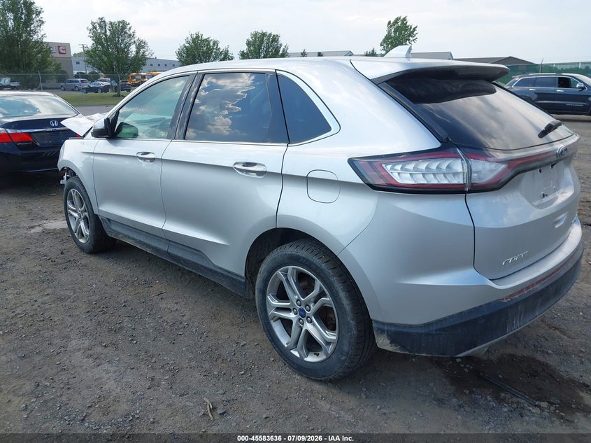 Vin: 2fmtk4k97fbb48403, lot: 46081989, ford edge titanium 20153
