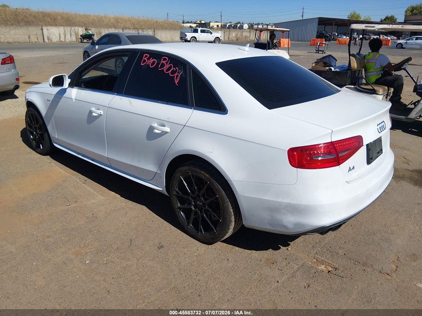 Vin: wauafafl1en023160, lot: 46082085, audi a4 2.0t premium 20143