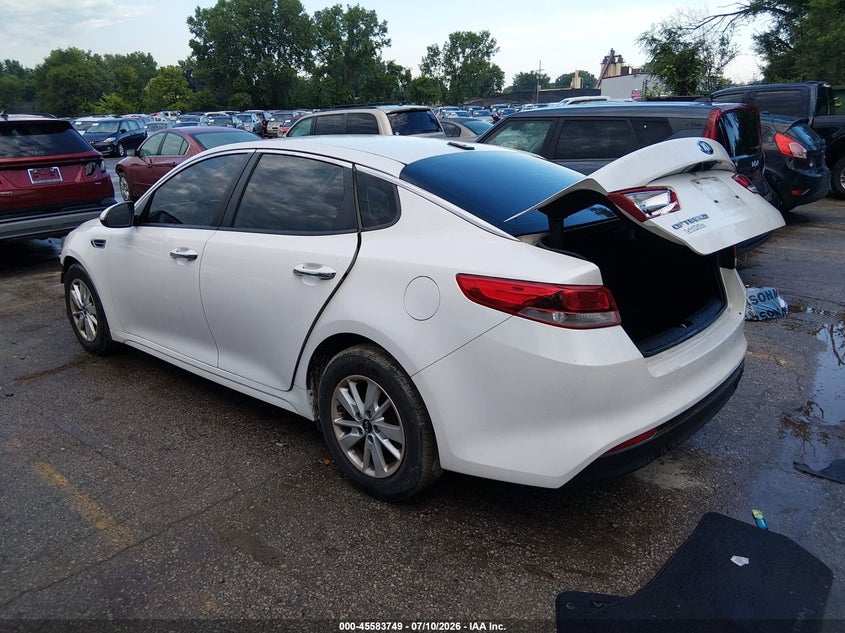 Vin: knagt4l3xg5097933, lot: 46082102, kia optima lx 20163