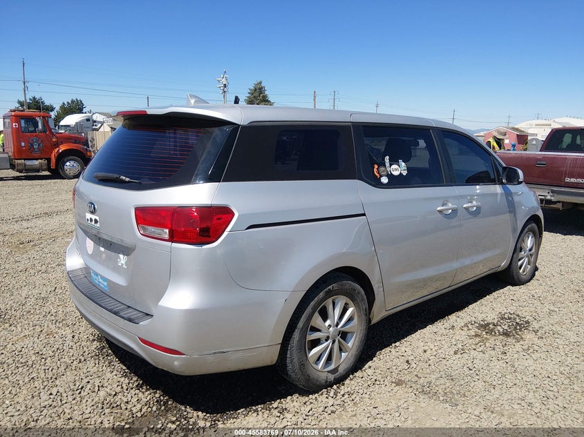 Vin: kndma5c15j6386333, lot: 46082122, kia sedona l 20184