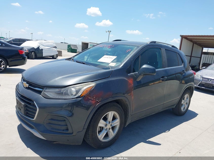 2018 Chevrolet Trax, Hail, IAAI, VIN 3GNCJLSB9JL402377 — photo 2